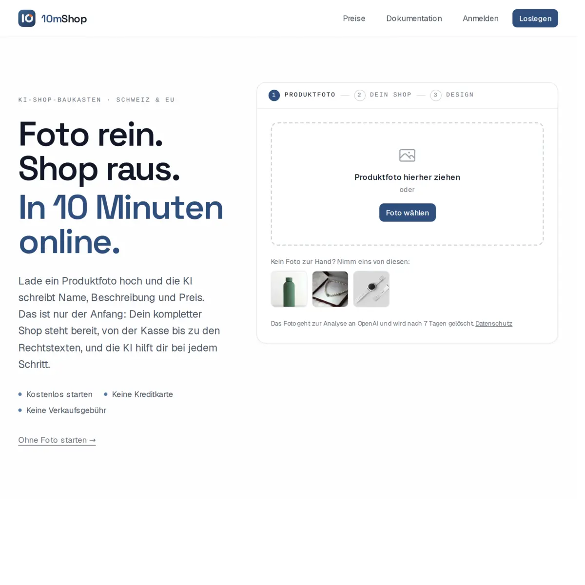 10mShop: Onlineshop in 10 Minuten