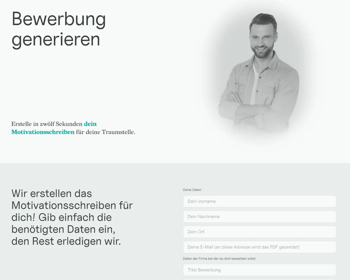Automatisierung Motivationsschreiben für Pflegejob Suisse Medical